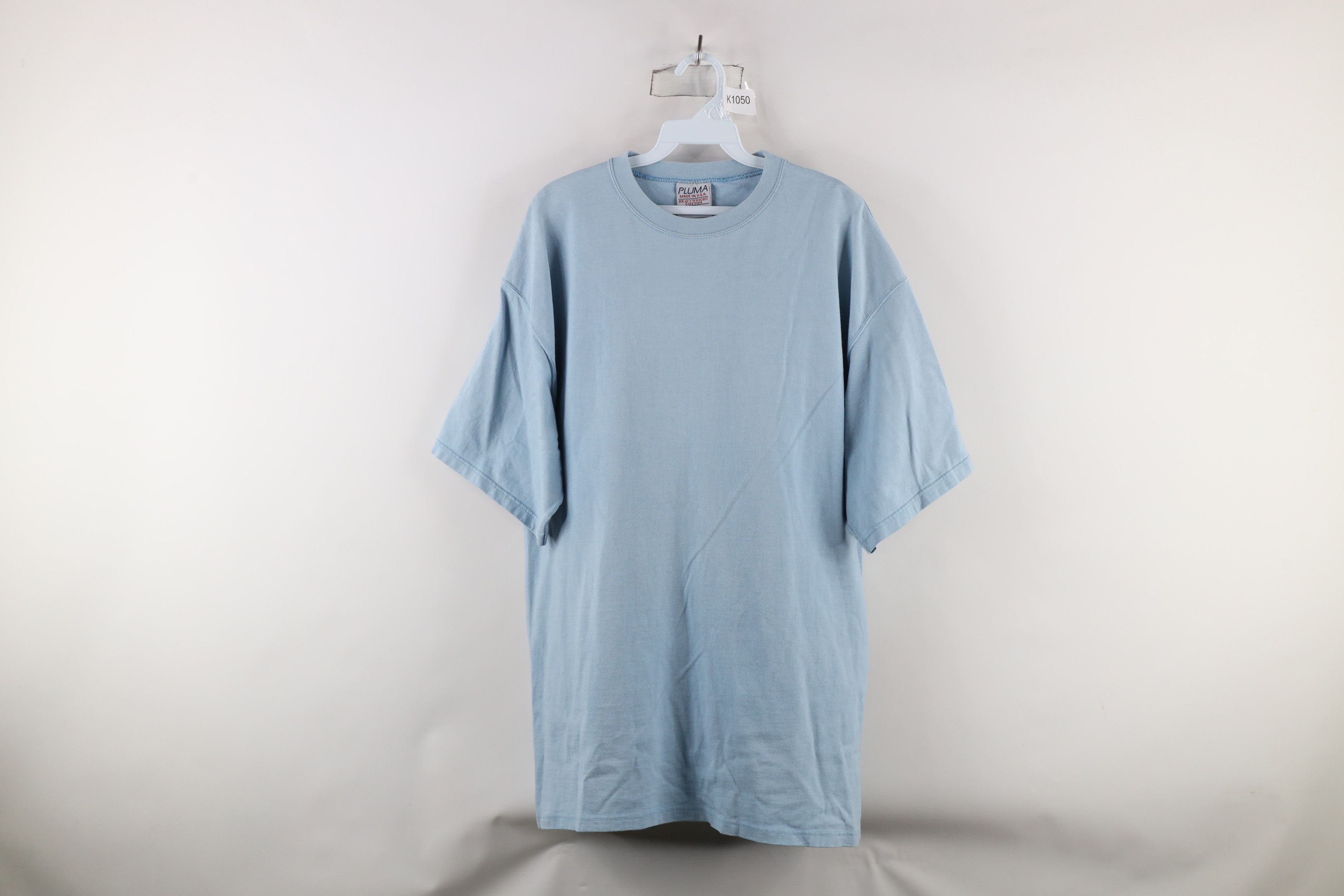 Vintage Vintage 90s Streetwear Heavyweight T-Shirt Carolina Blue USA Size US L / EU 52-54 / 3 - 1 Thumbnail