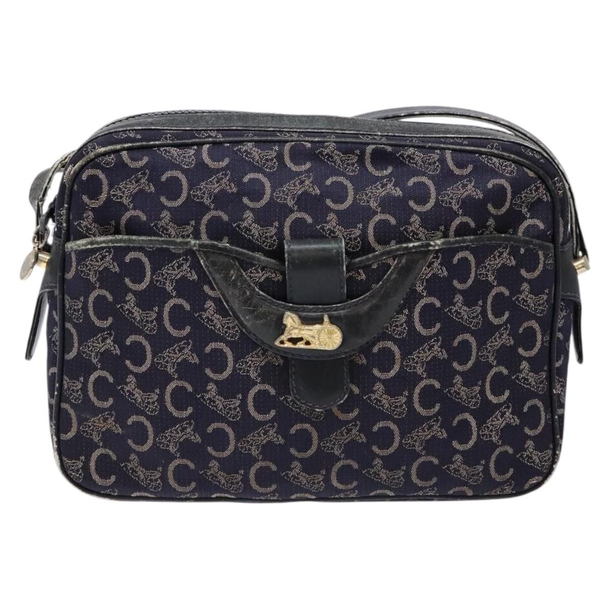 Celine CELINE C Sulky Shoulder Bag Canvas Navy Size ONE SIZE - 2 Thumbnail