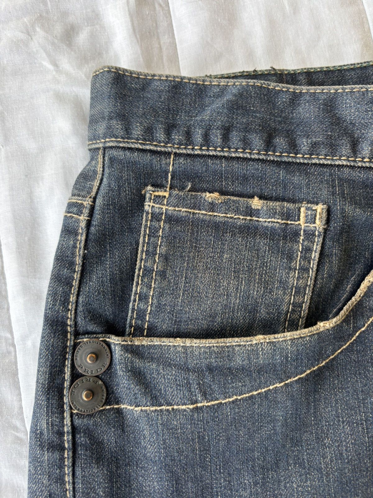 If Six Was Nine Vintage Pride Mud Rusty Jeans Baggy Wide Fit Denim Jeans Size US 33 - 10 Thumbnail