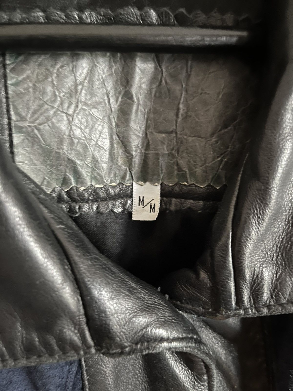 Genuine Leather × Japanese Brand × Vintage LEATHER SUEDE STRIPED TRENCH COAT LONG JACKET WESTERN BIKER Size M / US 6-8 / IT 42-44 - 5 Thumbnail