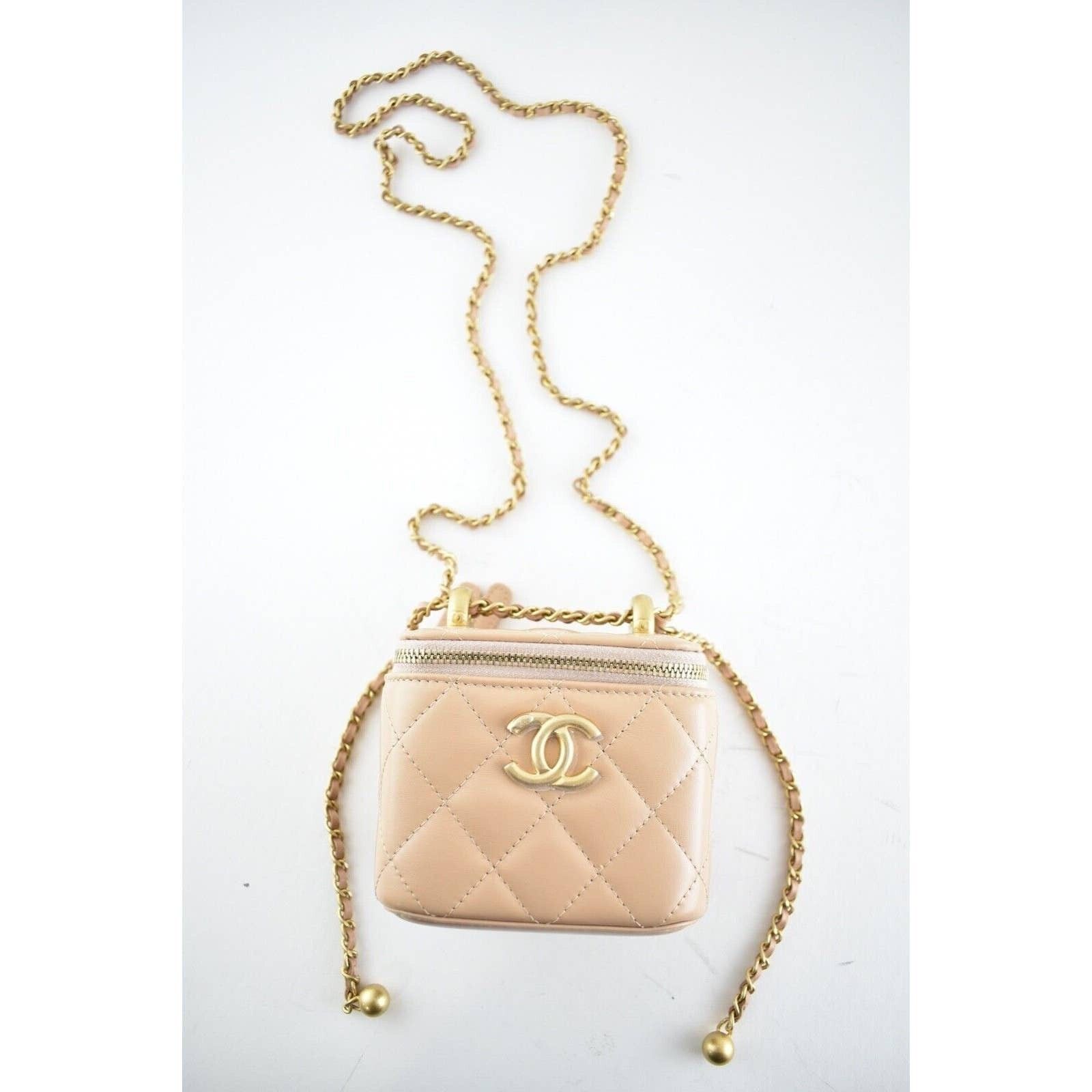 Chanel Chanel Vanity With Chain Pearl Logo Shoulder Crossbody Bag Size ONE SIZE - 6 Thumbnail