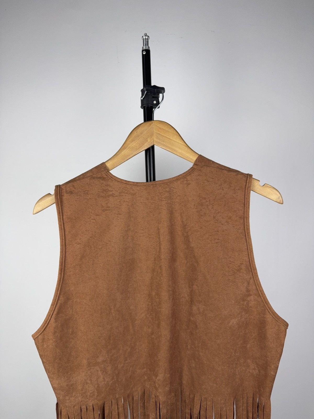 Other Fringed Faux Suede Vest Boho Western Festival Style Size S / US 4 / IT 40 - 4 Thumbnail