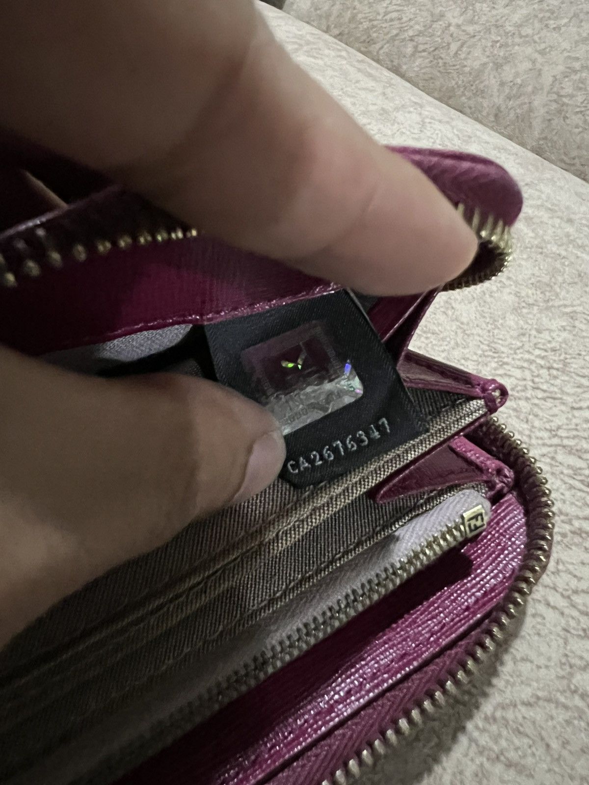 Fendi Fendi Vitello Elite Calfskin Leather Zip Around Long Wallets Size ONE SIZE - 11 Thumbnail