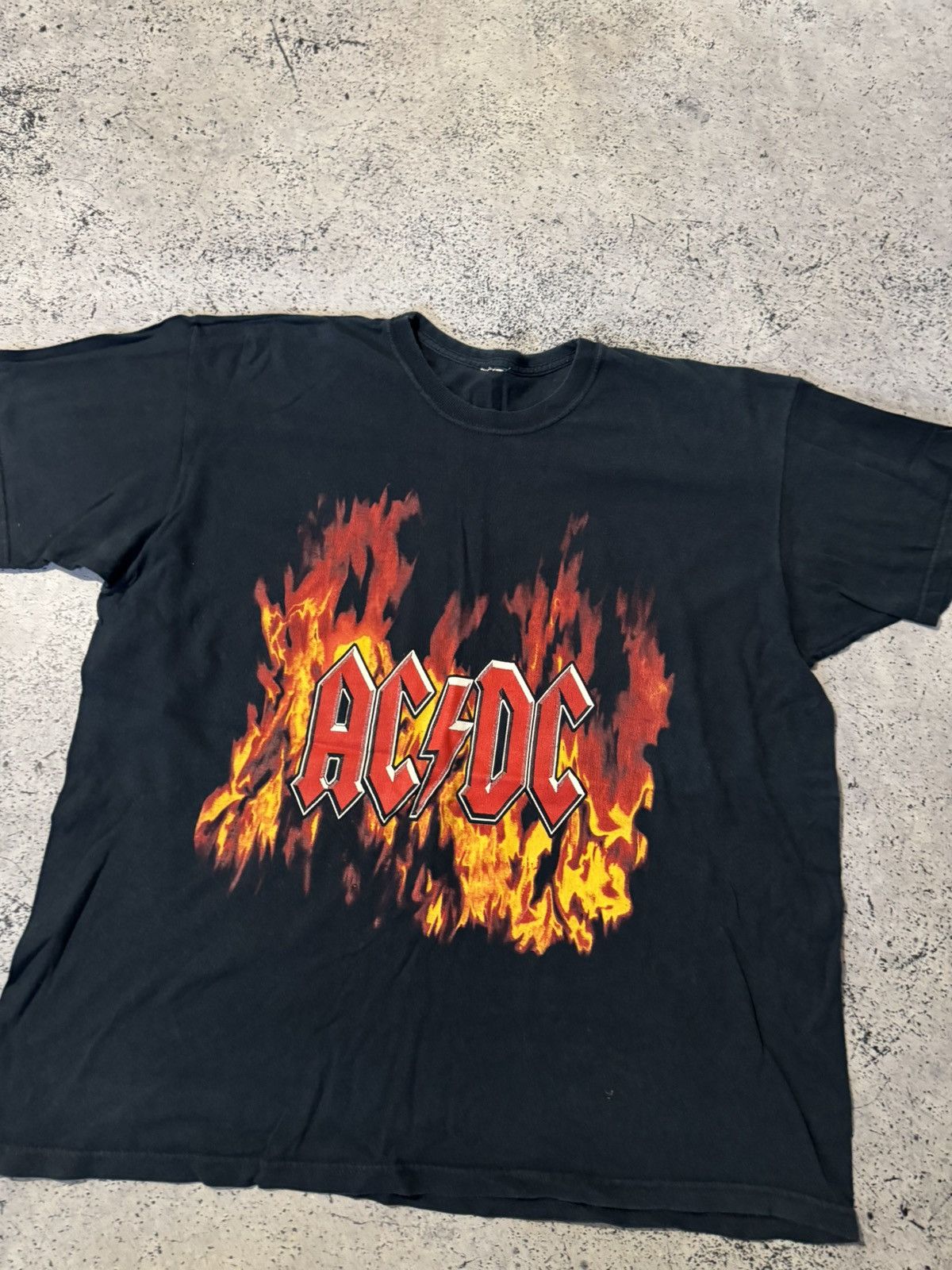 AC/DC AC/DC Vintage Flame Overprinted Tshirt Size XXL Size US XXL / EU 58 / 5 - 3 Thumbnail