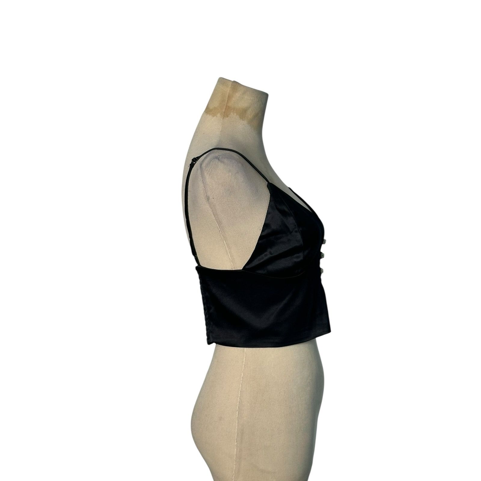 Zara Zara black satin crop cami size Medium Size M / US 6-8 / IT 42-44 - 7 Thumbnail