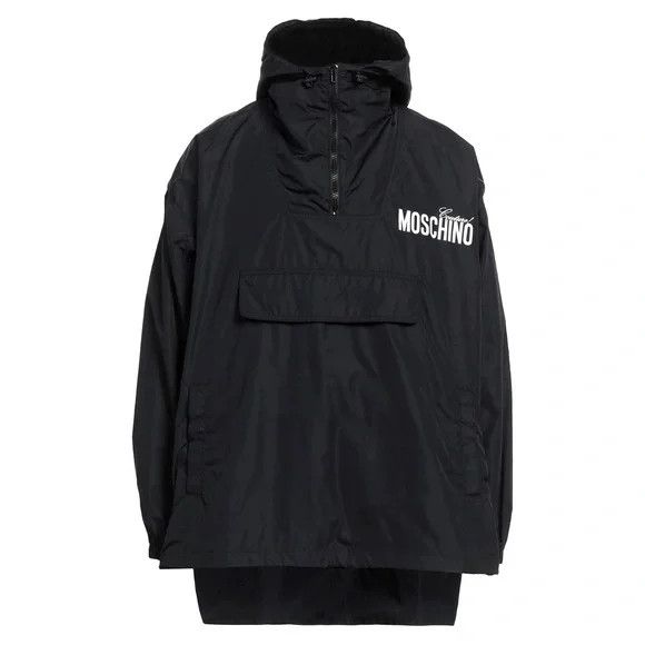 Moschino o1y0225 Logo Shell Hooded Jacket in Black Size US S / EU 44-46 / 1 - 1 Thumbnail