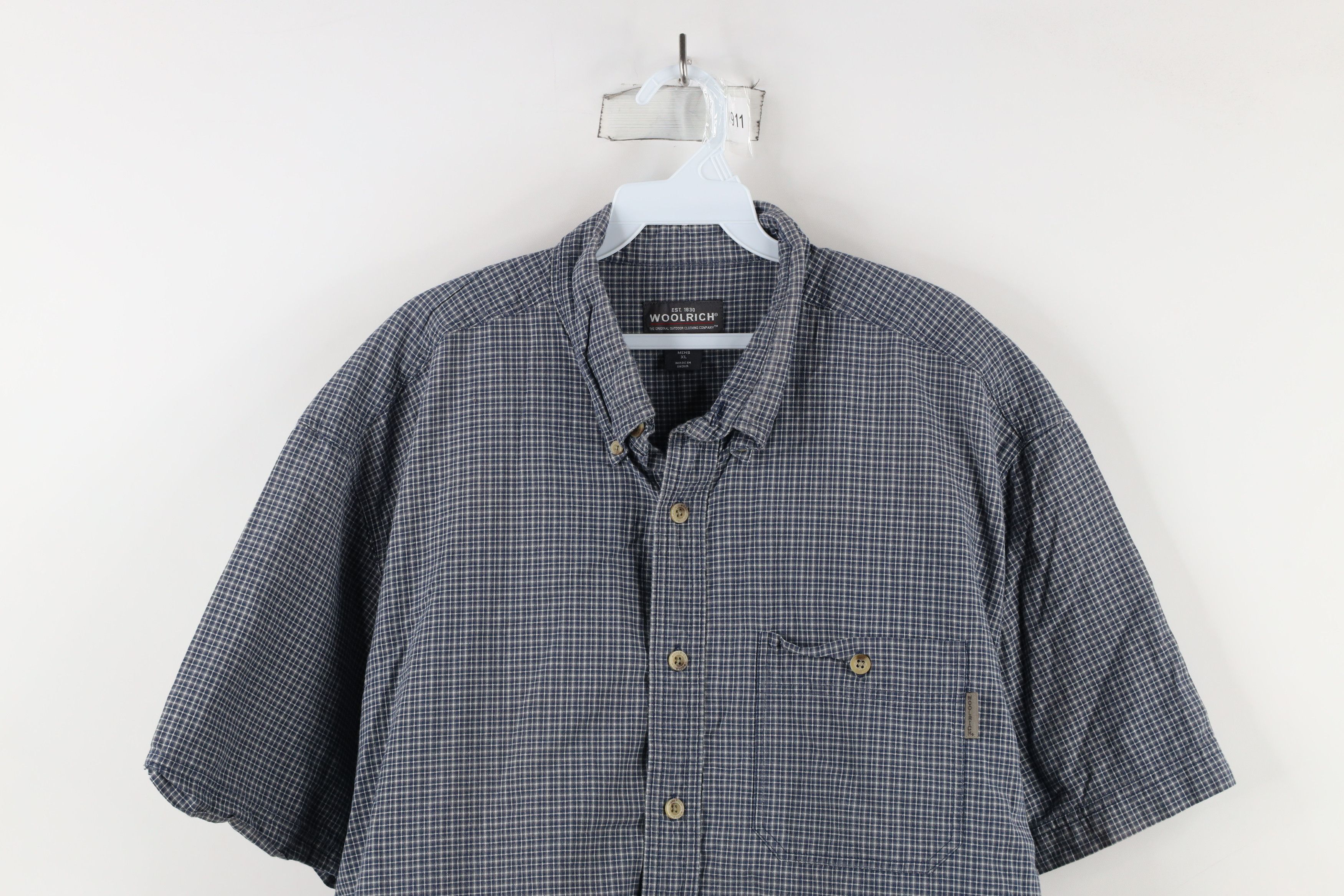 Vintage Vintage Woolrich Out Short Sleeve Button Down Shirt Plaid Size US XL / EU 56 / 4 - 2 Thumbnail