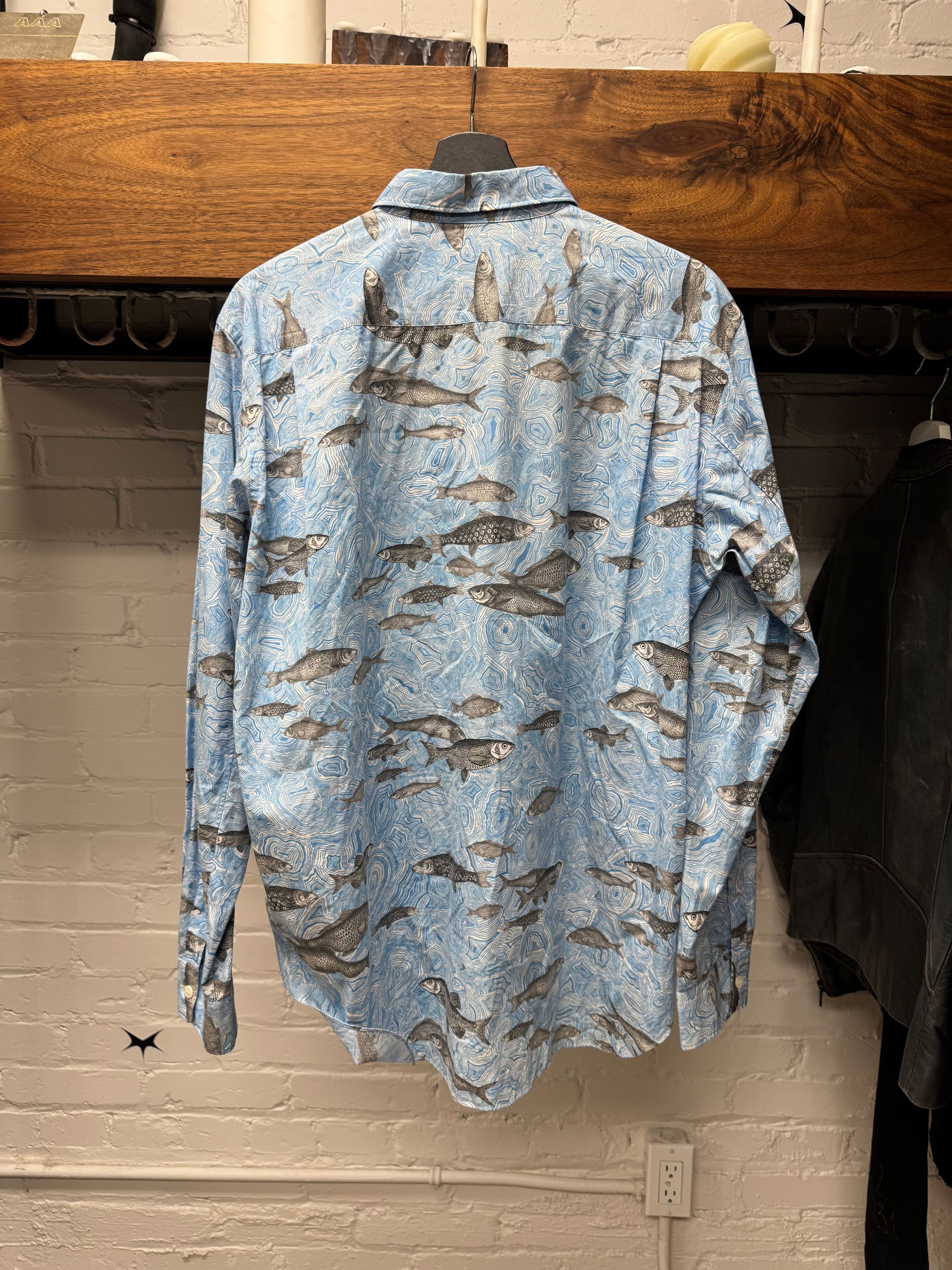 Comme des Garcons SS2016 Comme Des Garçons Homme Plus ‘Fish Print’ Button Up Shirt Size US L / EU 52-54 / 3 - 4 Thumbnail