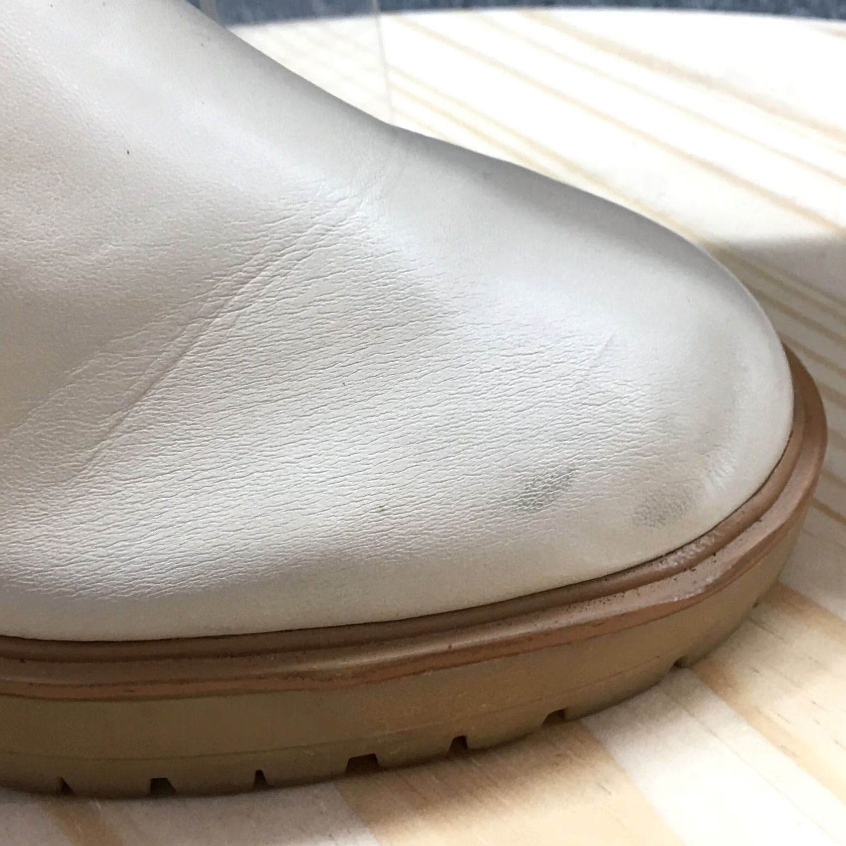 Vintage Universal Thread Boots Womens 8.5 Katrina Platform Bootie Ivory Casual Ankle Top Women Platform Boots, 8.5, Ivory, Casual, Faux Leather, Block Heel Size M / US 6-8 / IT 42-44 - 2 Thumbnail