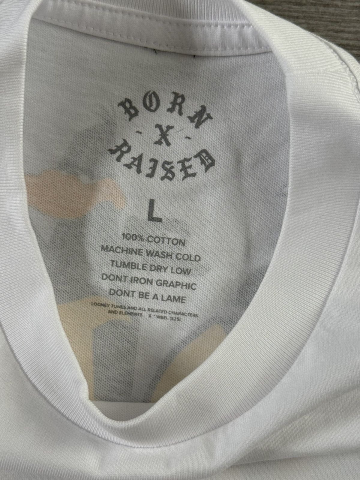 Born X Raised BORN X RAISED Looney Tunes Rocker Tee T-Shirt White Sz Large Size US L / EU 52-54 / 3 - 3 Thumbnail