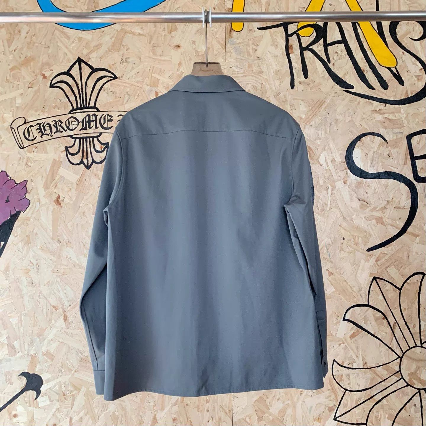 Dior DIOR Men's Cotton Gabardine Embroidered Zip LS Shirt Size US M / EU 48-50 / 2 - 6 Thumbnail