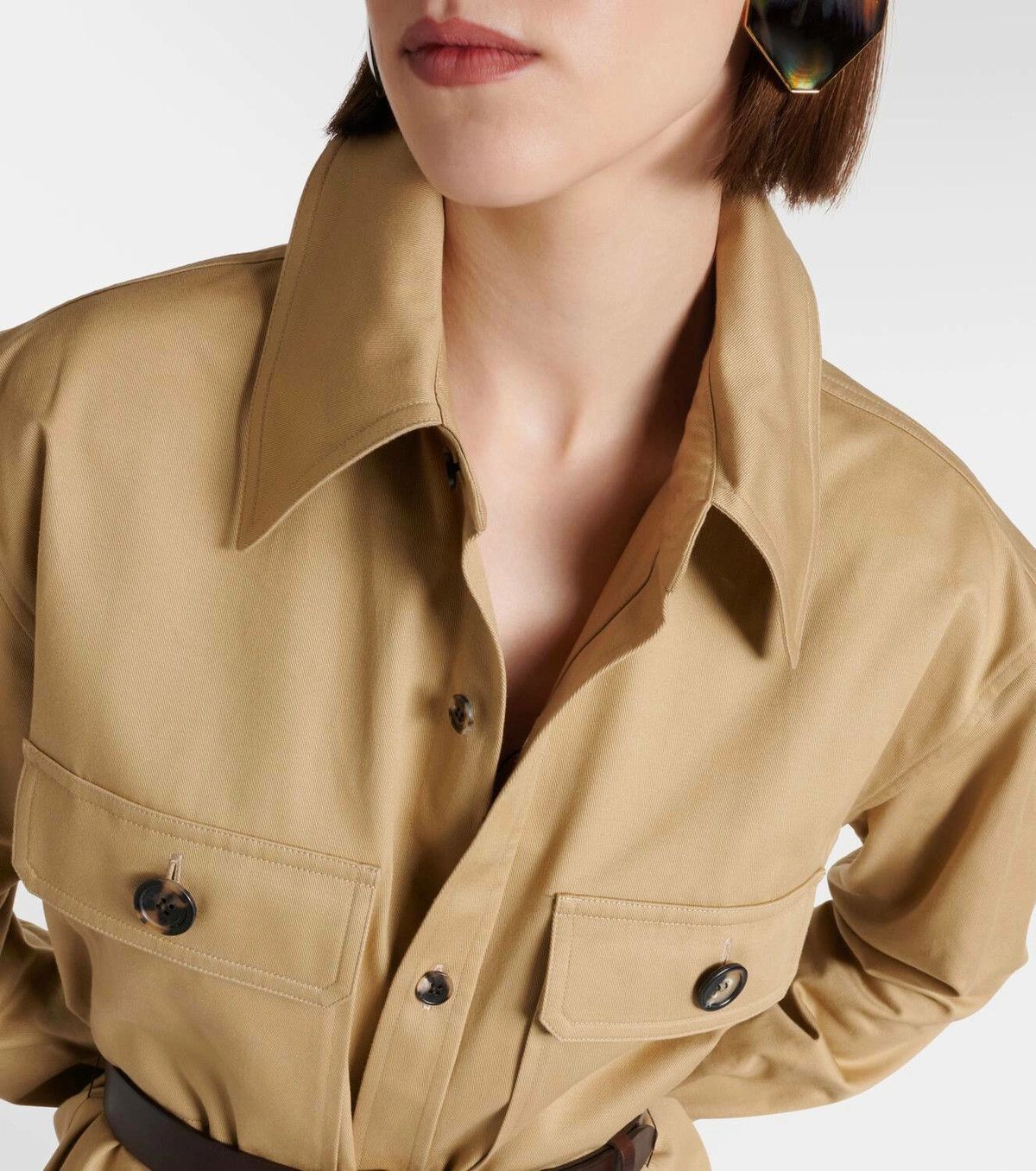 Saint Laurent Paris o1y0126 Solid Color Shirt in Beige Size S / US 4 / IT 40 - 2 Thumbnail