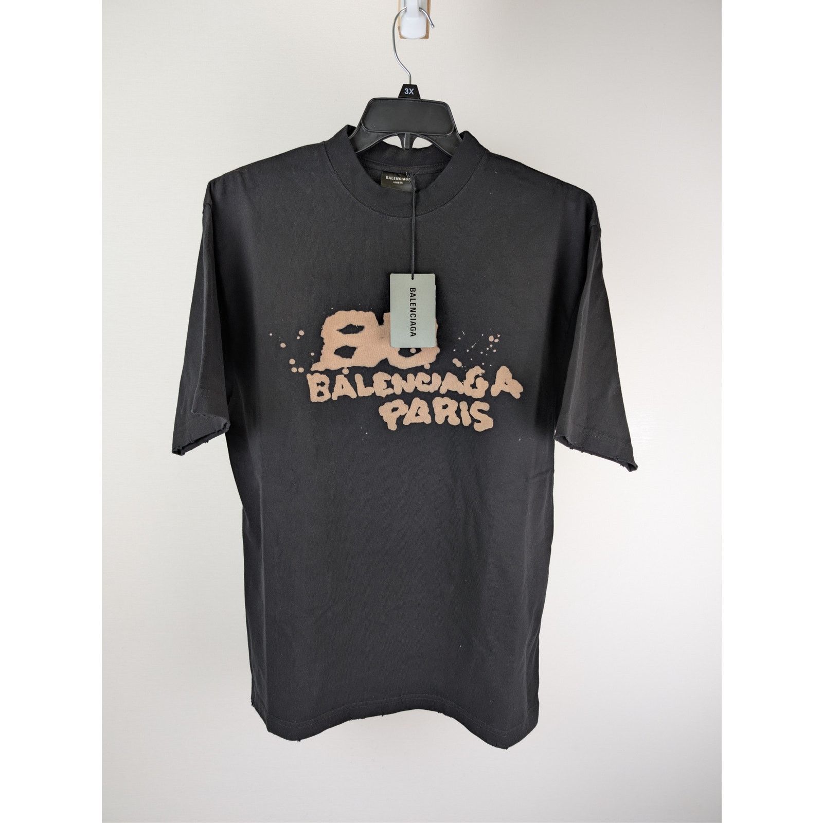 Balenciaga o1rshd1 Hand Drawn BB Icon Vintage Jersey Medium Fit T-Shirt Size US XS / EU 42 / 0 - 2 Thumbnail