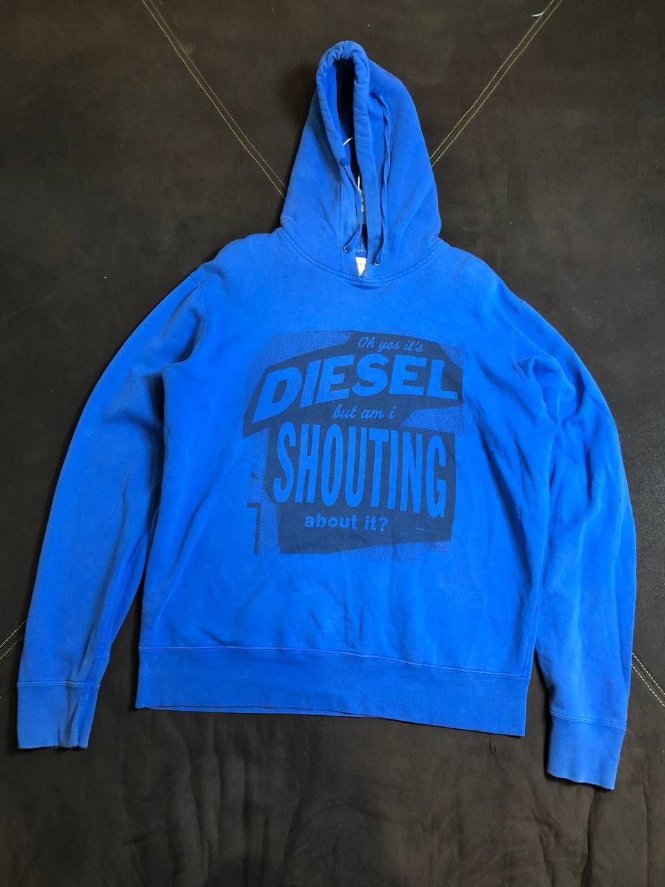 Diesel Vintage Y2K Diesel Big Logo Faded Distressed Hoodie Size US XL / EU 56 / 4 - 19 Thumbnail