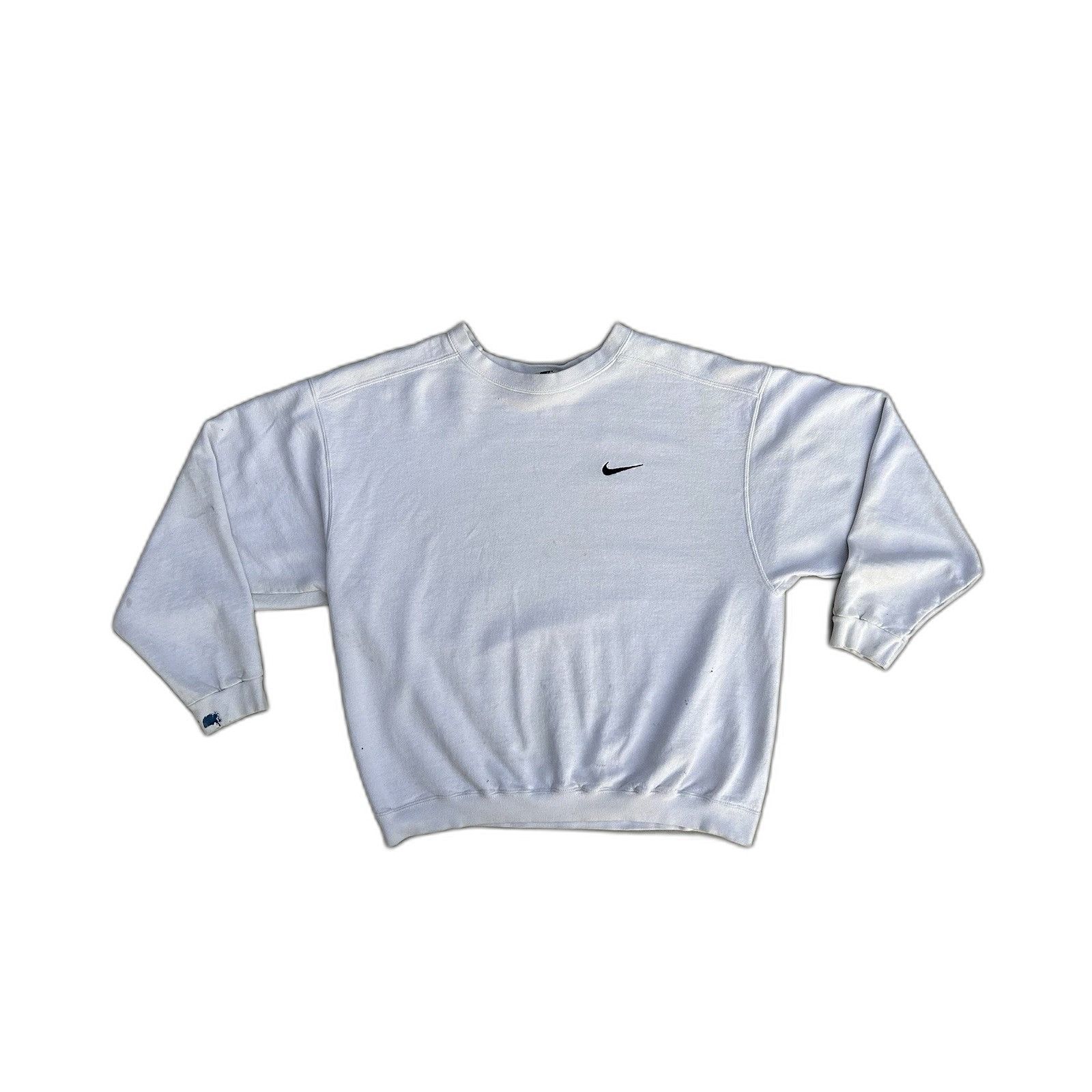Nike VTG 90s Nike Crewneck Sweatshirt Size Large Made In USA Whit Size US L / EU 52-54 / 3 - 1 Thumbnail