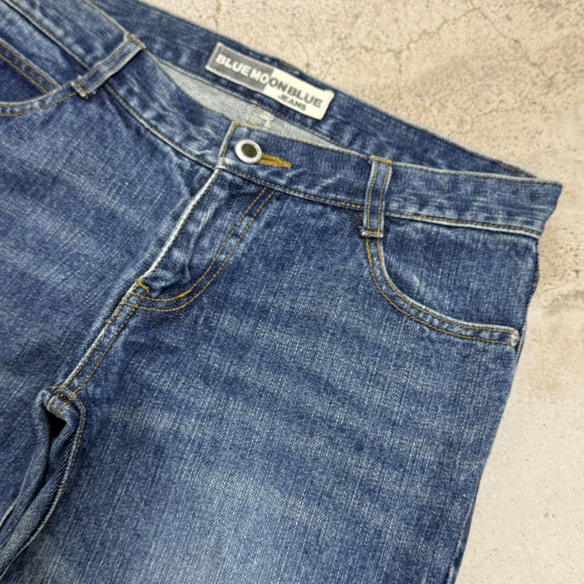 Japanese Brand Flare Vintage Blue Moon Blue Unisex Denim Pants Size US 27 - 9 Thumbnail