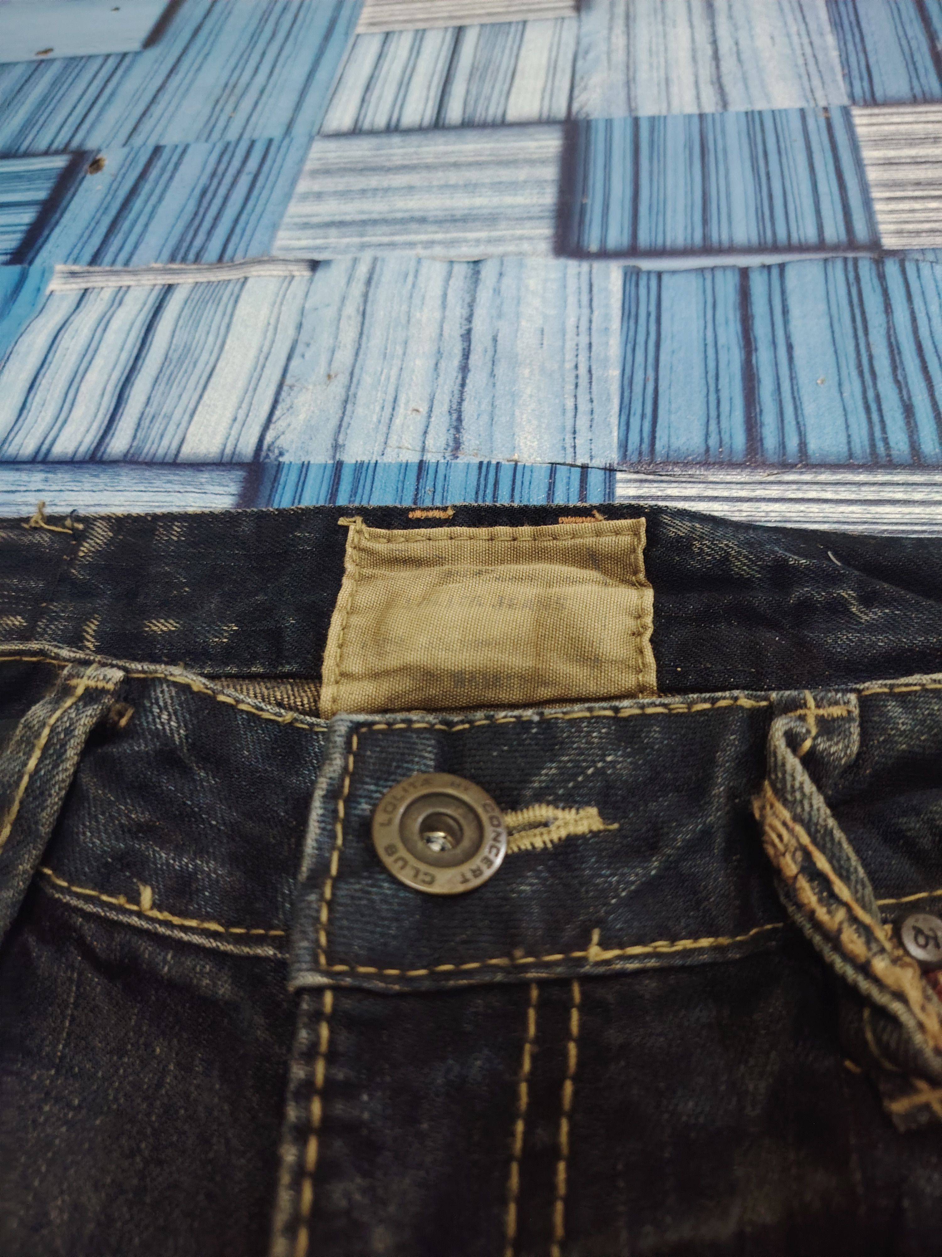 If Six Was Nine Rare Lolita Flared jeans Embroidered Distressed Jean Mudwash Size US 30 / EU 46 - 5 Thumbnail