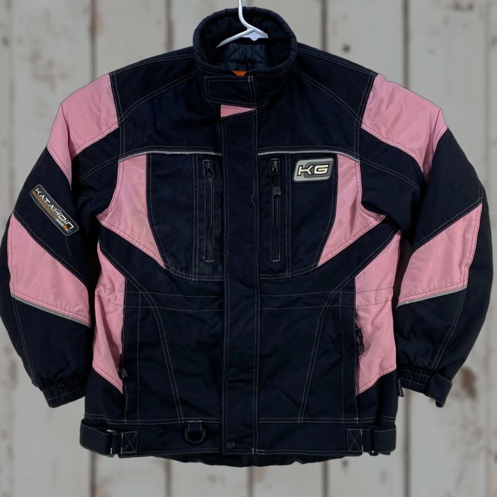 Pinko Katahdin Womens L Large Black Pink Snowmobile Jacket Coat Full Zip - RegulaR Outer Gear Coat/Jacket - Womens Size L / US 10 / IT 46 - 1 Thumbnail