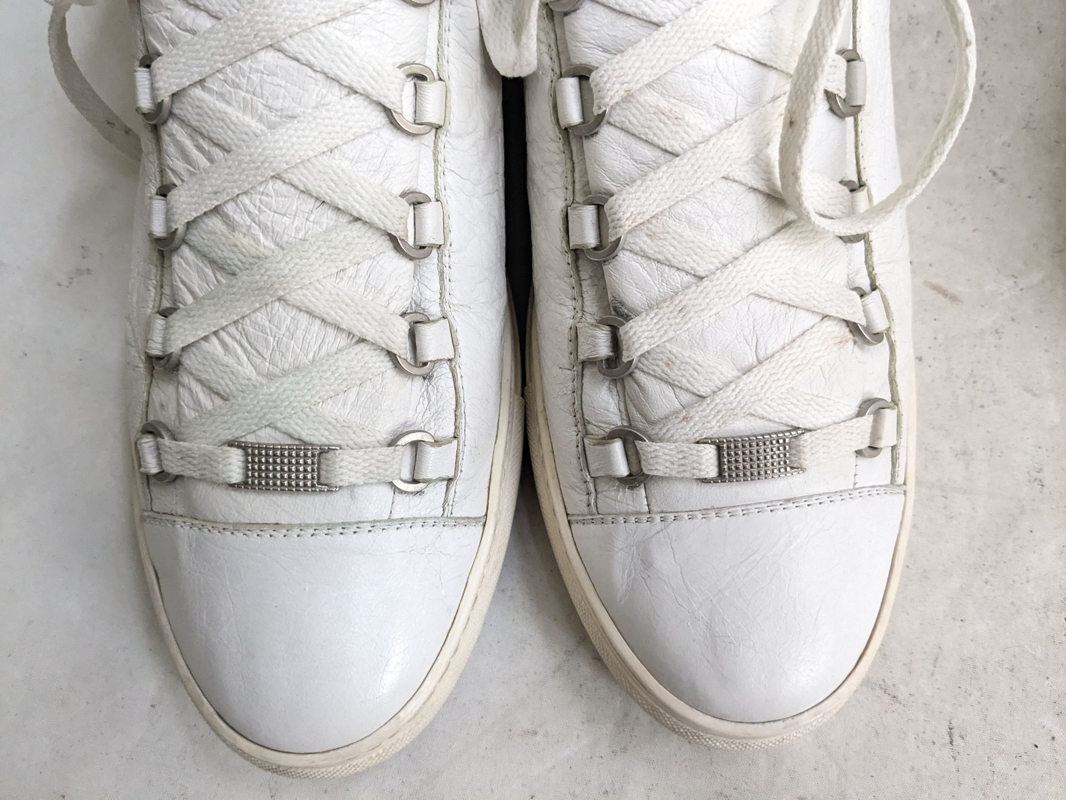 Balenciaga Balenciaga Arena White 13 Leather High Tops Size US 13 / EU 46 - 5 Thumbnail