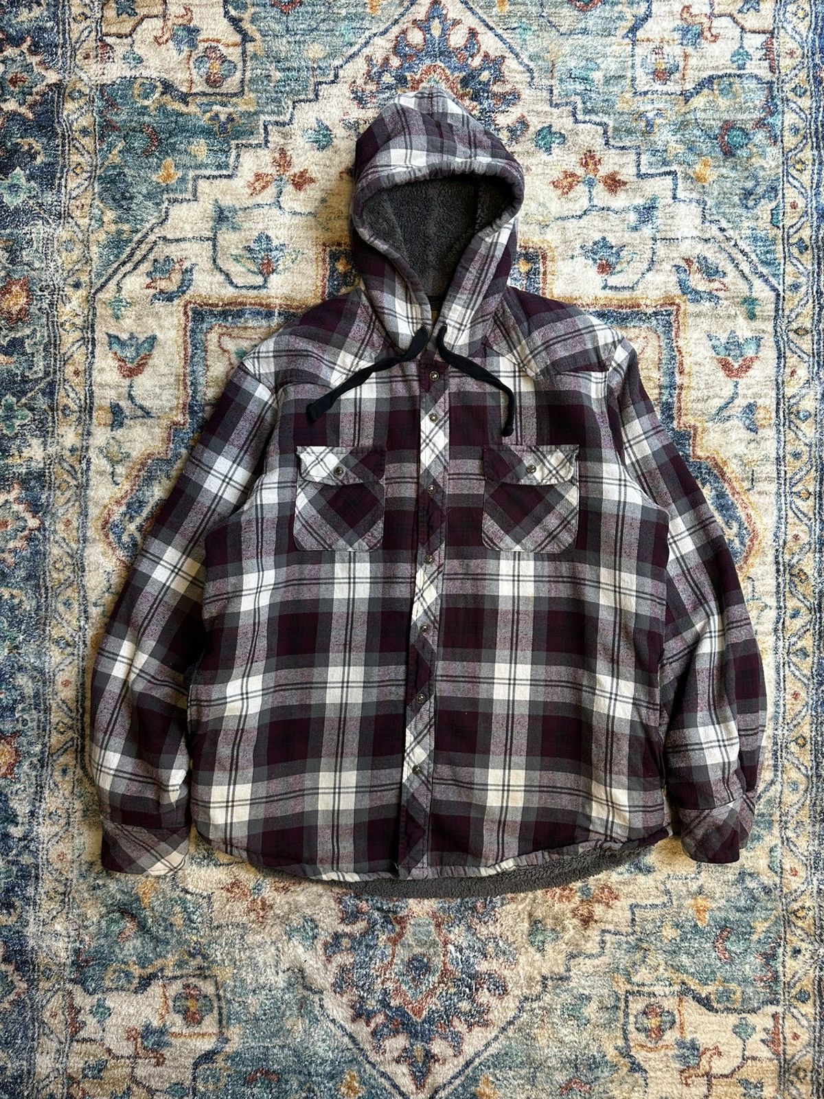 JNCO × Vintage Vintage JNCO Sherpa Lined Plaid Jacket Large Size US L / EU 52-54 / 3 - 1 Thumbnail
