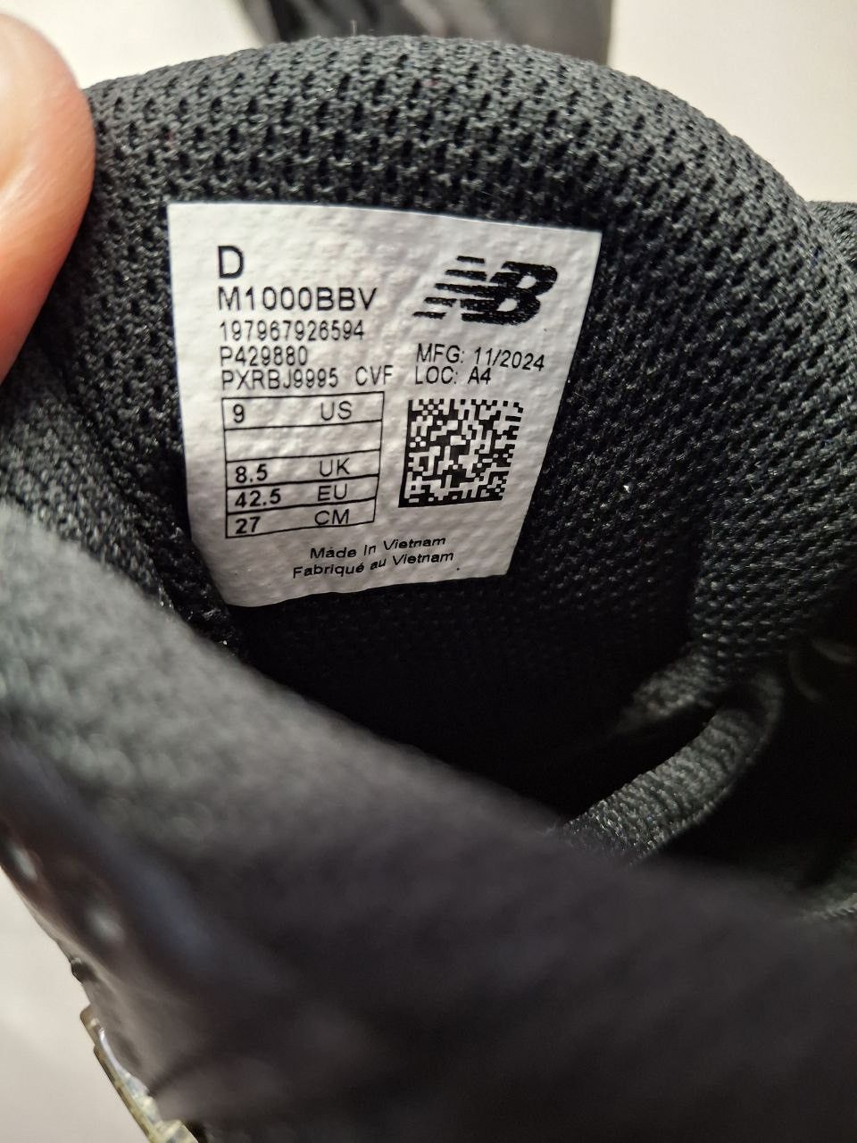 New Balance New Balance 1000 Cordura Pack Black Sneakers Size US 10 / EU 43 - 7 Thumbnail