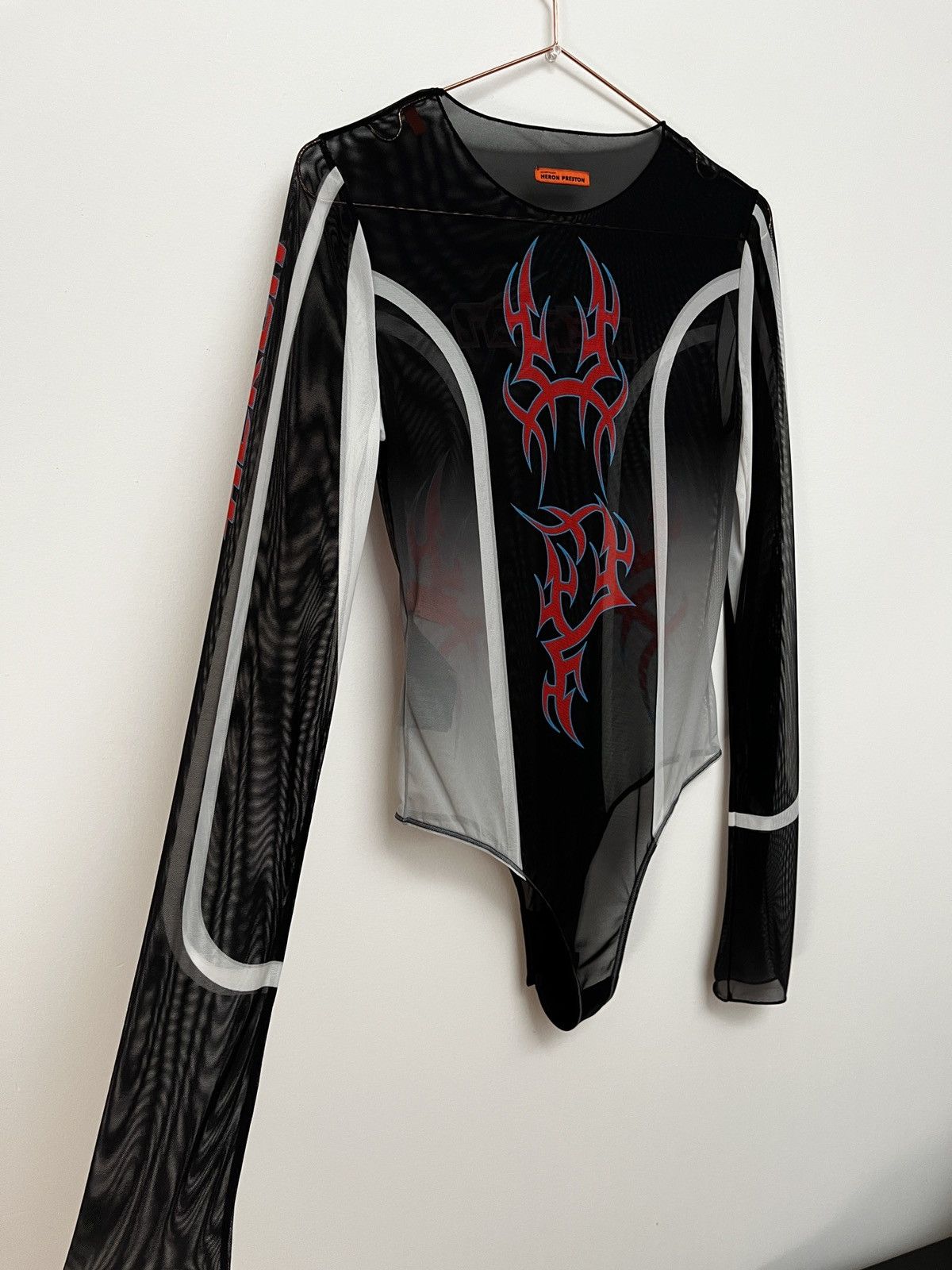 Heron Preston Heron Preston Gothic Mesh Bodysuit (unisex) Size US M / EU 48-50 / 2 - 10 Thumbnail