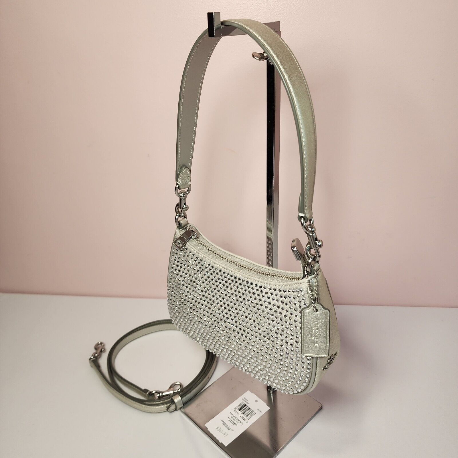 Coach NWT Coach CW322 Teri Mini Crossbody Bag Silver Crystal Size ONE SIZE - 2 Thumbnail