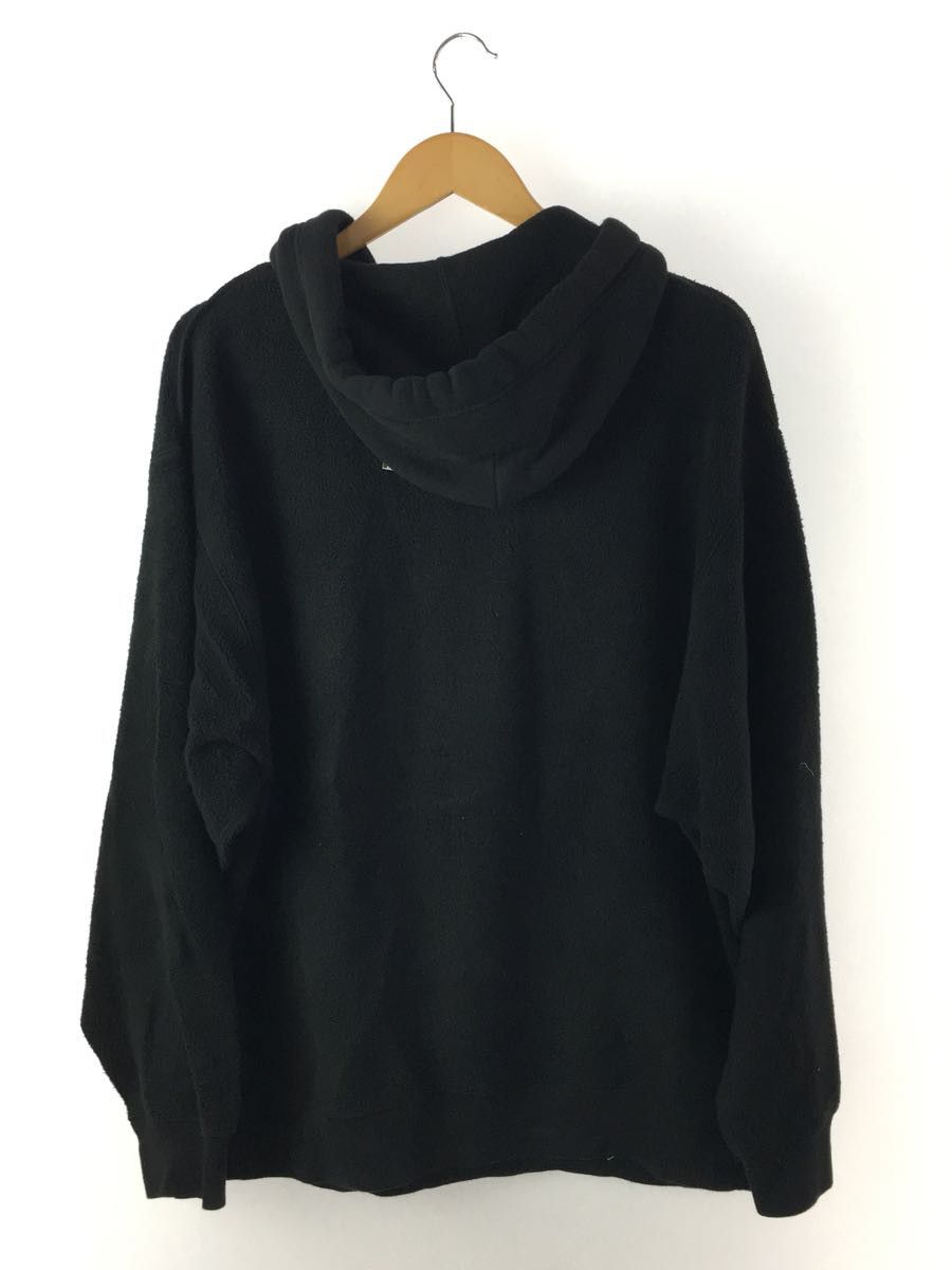 Hoodie Cotton Pullover Printed Slash Pocket Black