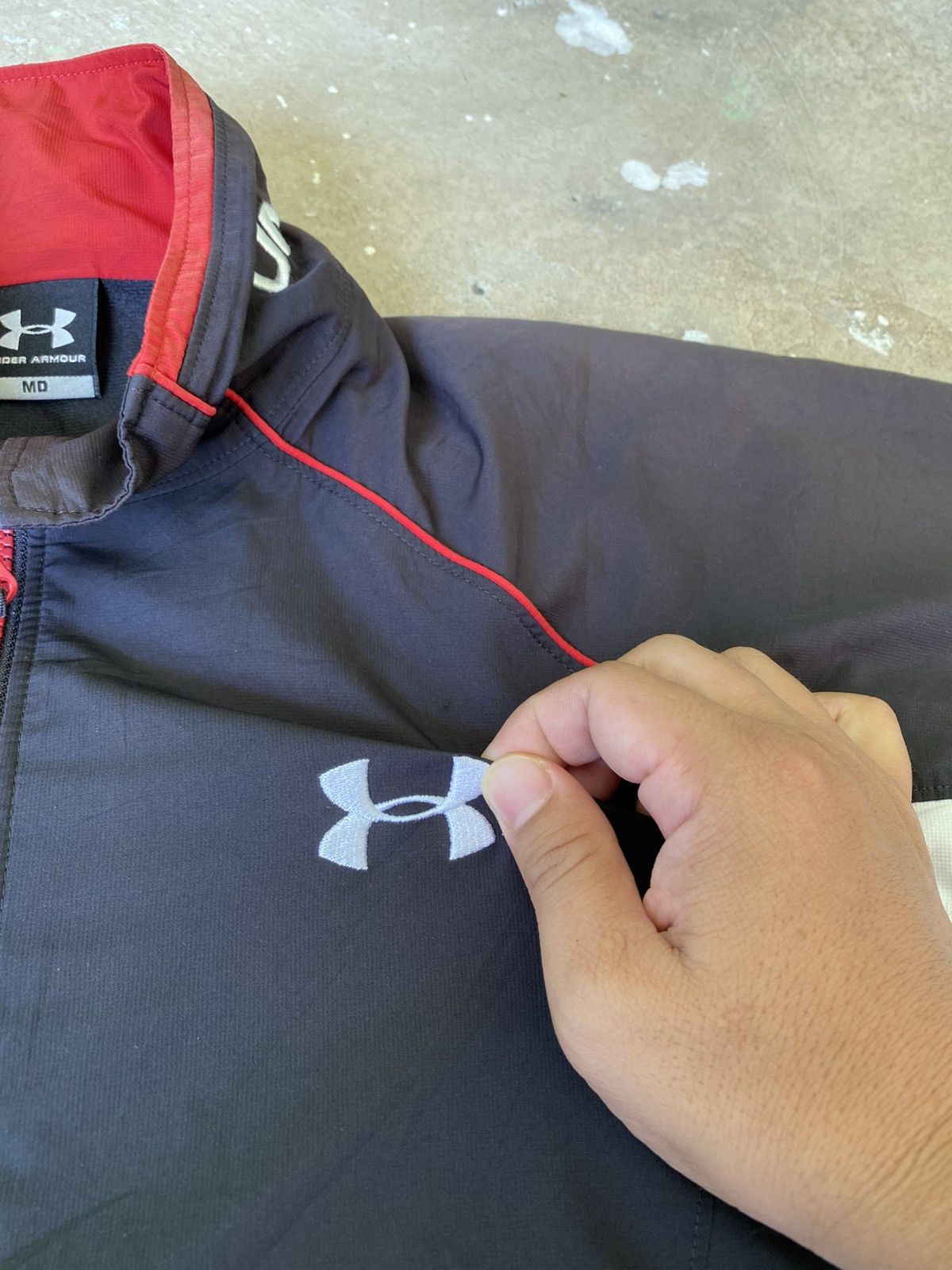 Under Armour Under Armour Zip Track Jacket Black Red Size US M / EU 48-50 / 2 - 6 Thumbnail