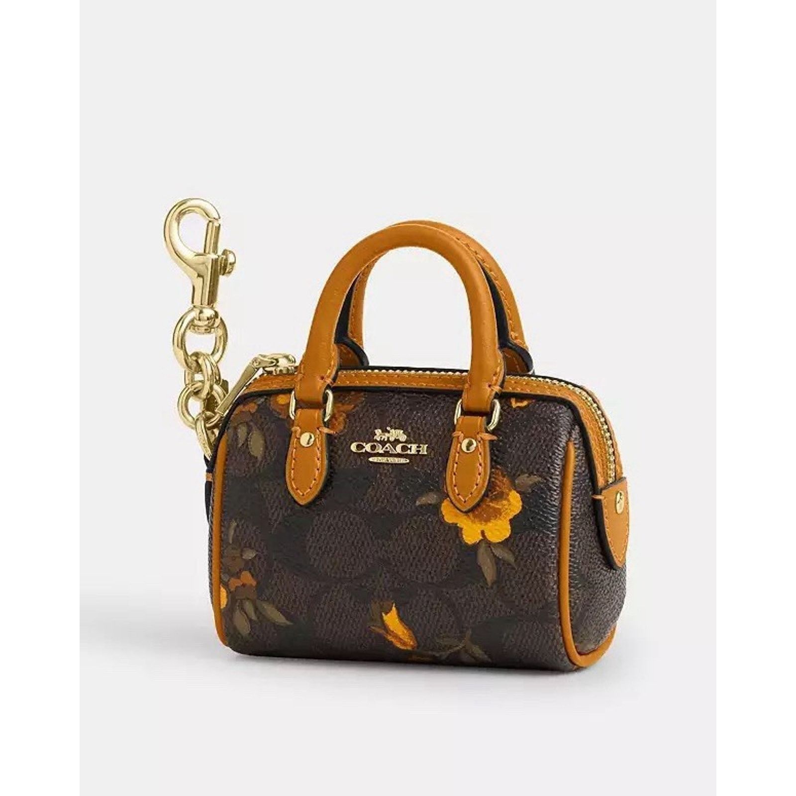 Coach NWT Coach Mini Rowan Keychain Charm Floral CCF12（no bag） Size ONE SIZE - 7 Thumbnail