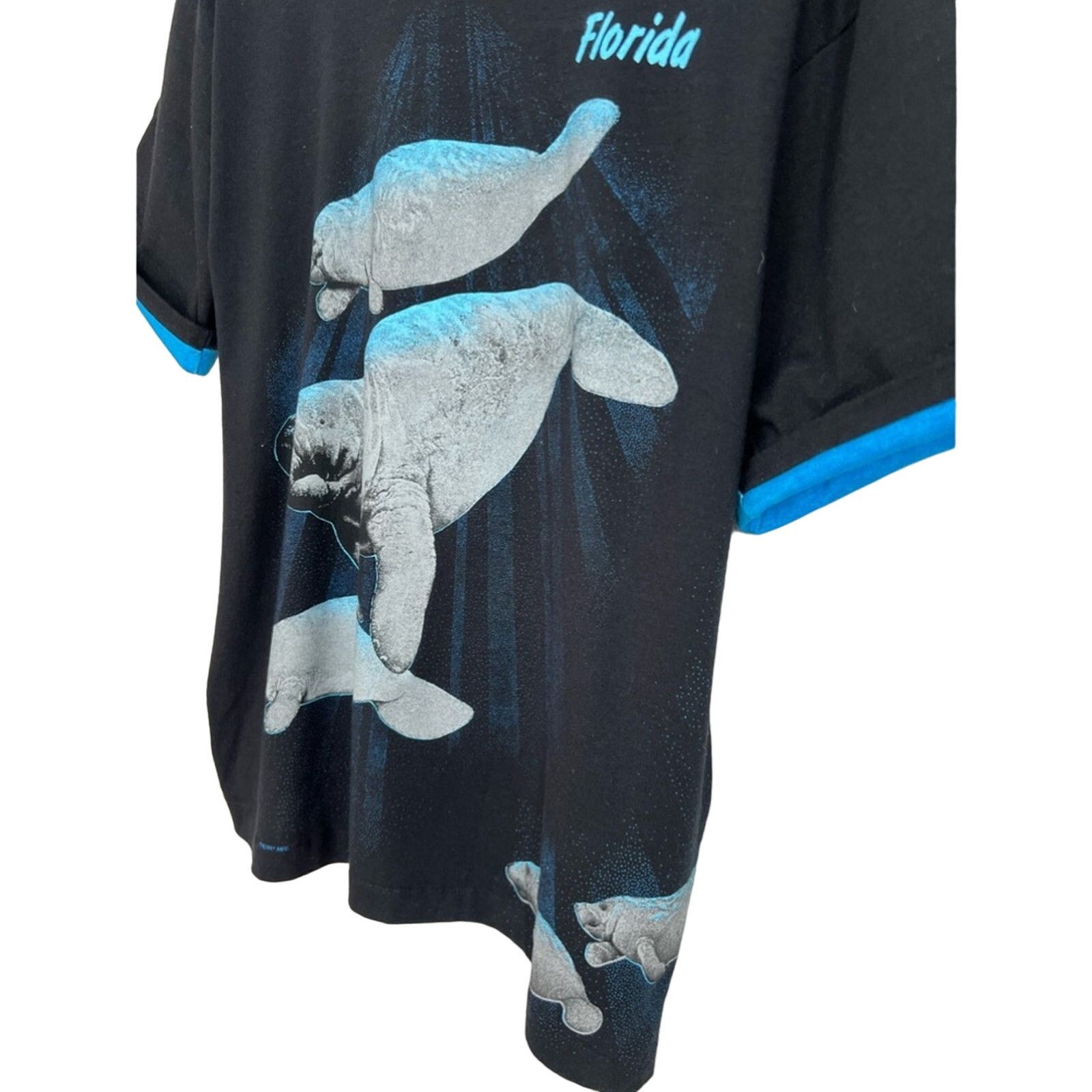 Vintage Vintage Manatees AOP All Over Print Nature 90s Single Stitch Size US L / EU 52-54 / 3 - 4 Thumbnail