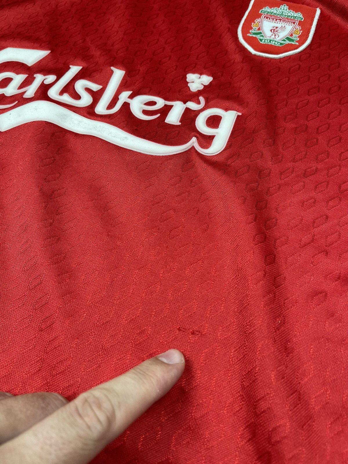 Vintage Reebok vintage jersey red Liverpool tee Size US L / EU 52-54 / 3 - 3 Thumbnail