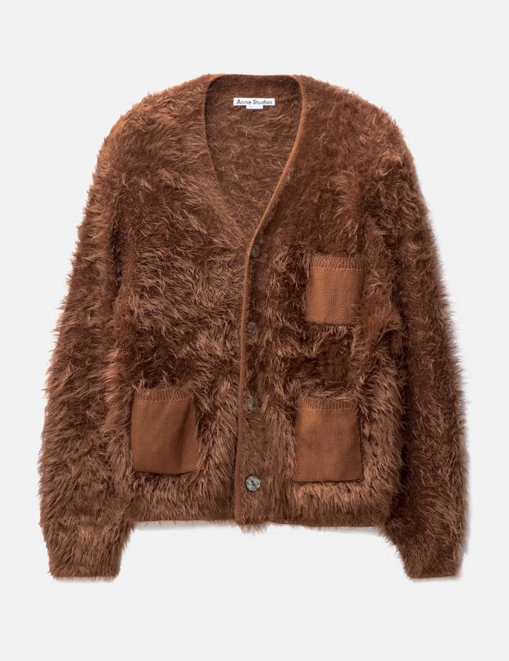 image of Grail Acne Studios Teddy Fuzz Cardigan Sweater, Men's (Size Medium)