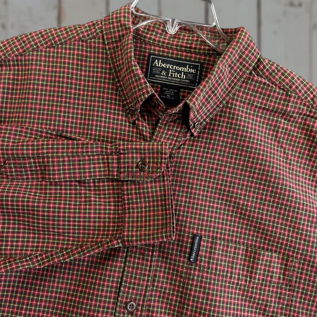 Abercrombie & Fitch Vintage Abercrombie & Fitch Plaid Button-Up Shirt XL Red Green Mens 90s Preppy College Classic y2k Short description Size US XL / EU 56 / 4 - 1 Thumbnail