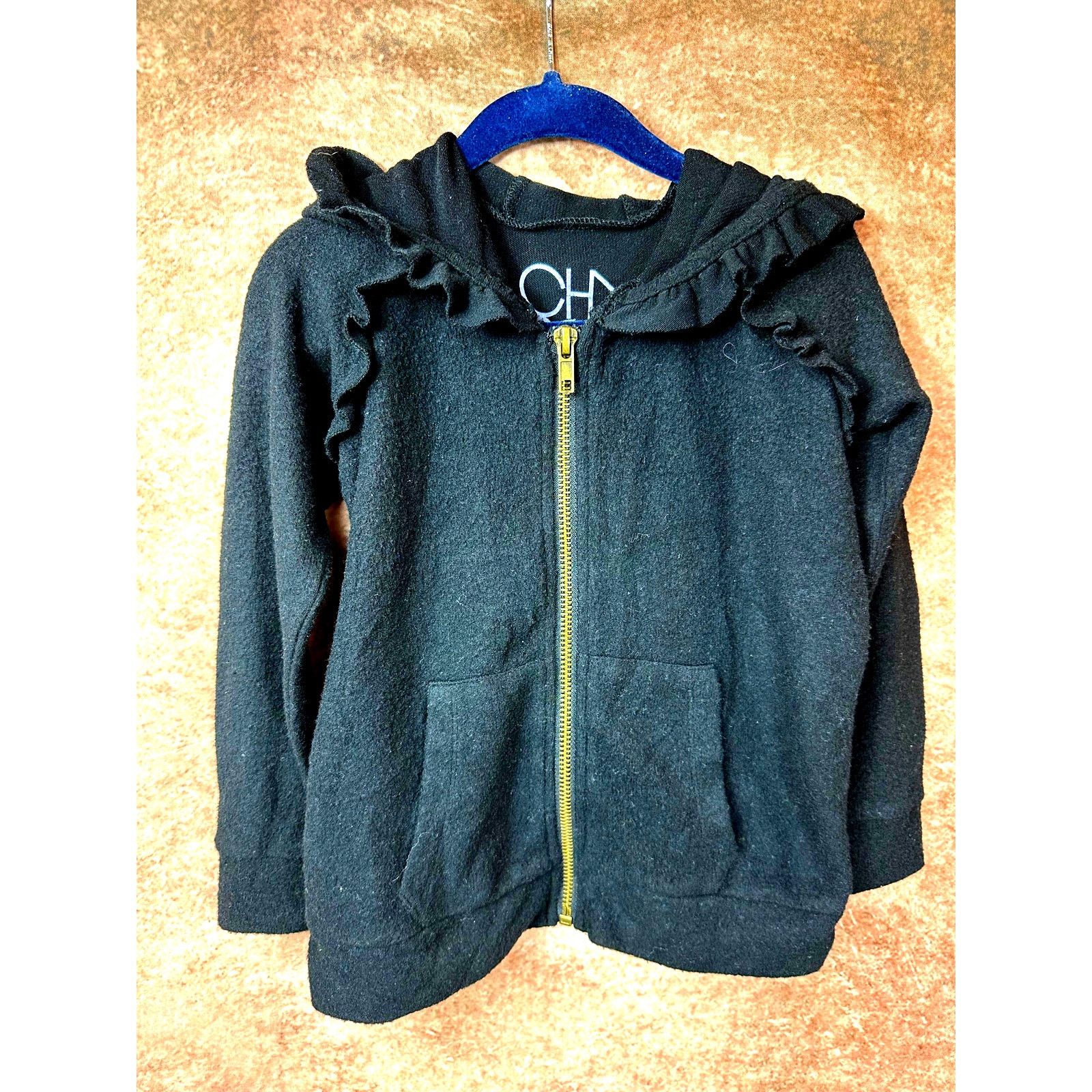 Other Chaser Girls Long Sleeve Hoodie Ruffle Detail Black - size 3 Size ONE SIZE - 8 Thumbnail