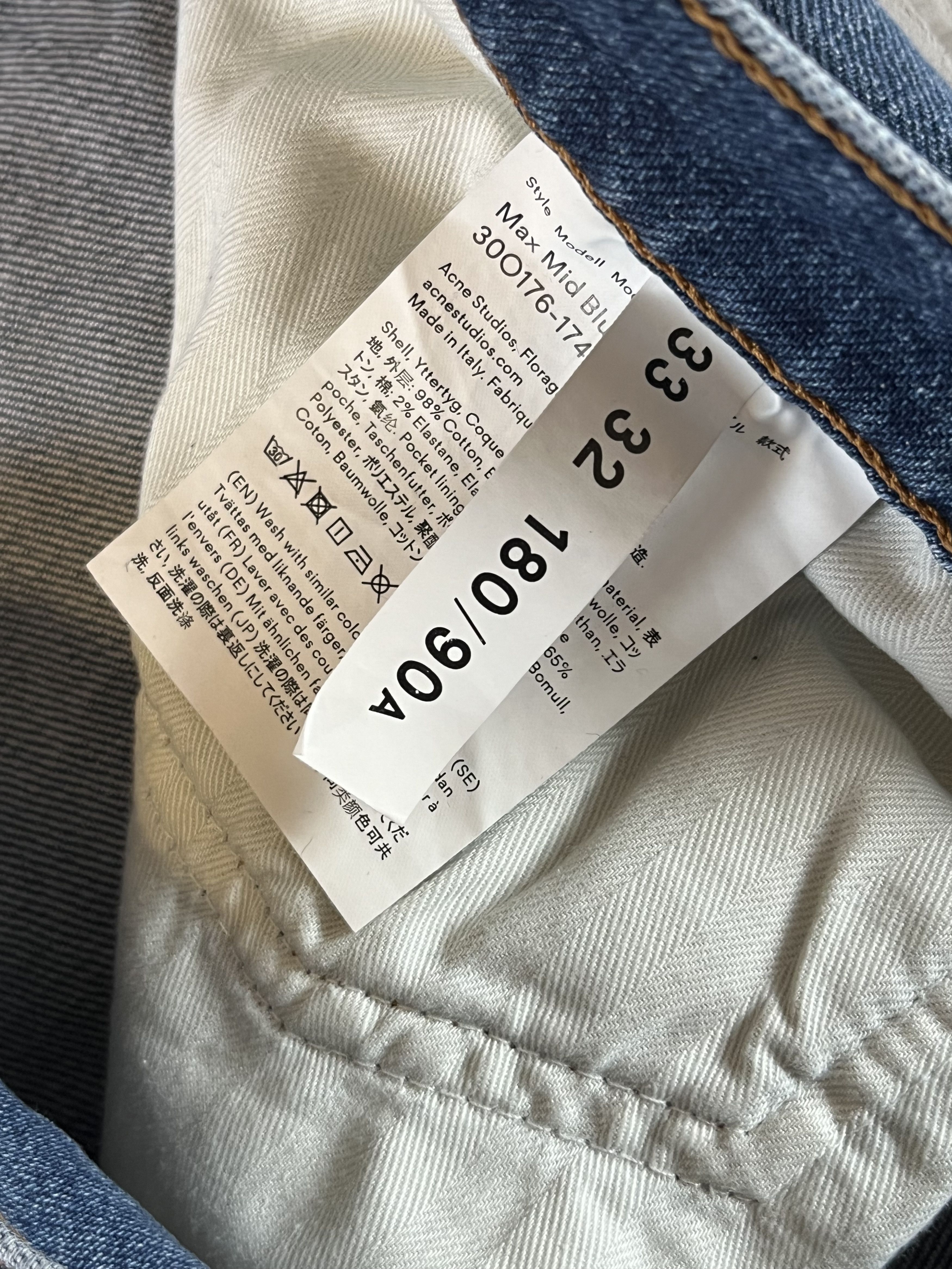 Acne Studios × Designer Acne Studios Bla Konst Max Mid Blue PSS18 Size 34" / US 12 / IT 48 - 7 Thumbnail