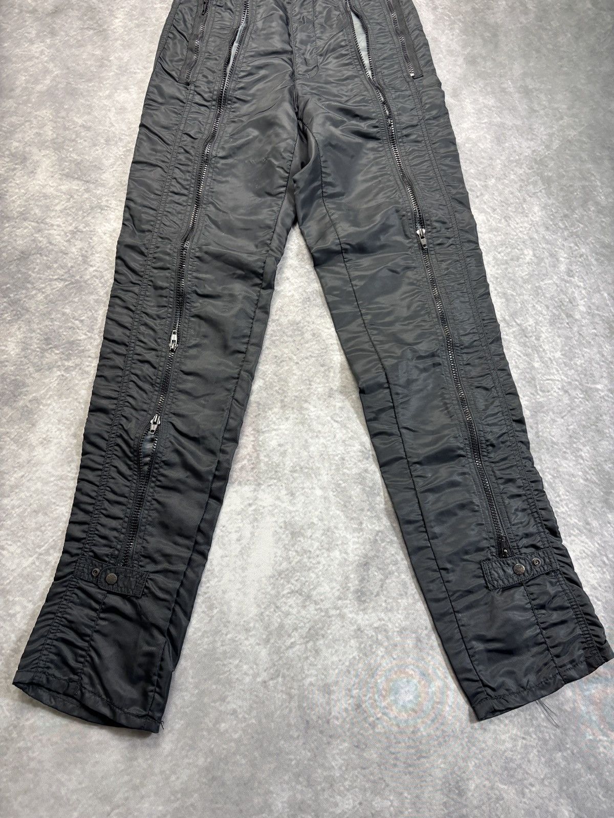 Bugle Boy × Vintage 1990s Bugle Boy Raver Pants Y2K Vintage Nylon Flight Zipper Size 29" - 14 Thumbnail
