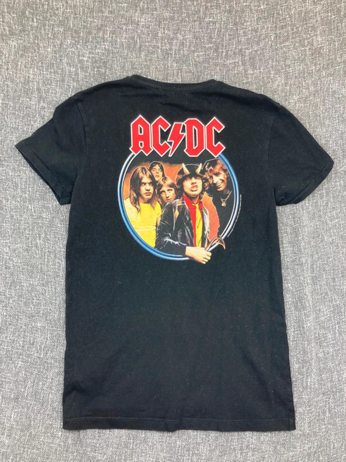 Designer Zara Man T-Shirt Mens AC/DC band Small S 2016 Black 90s Size US S / EU 44-46 / 1 - 12 Thumbnail