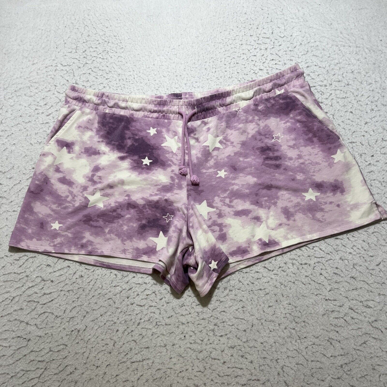 Wildfox WildFox Starry Sweat Shorts 4" Inseam Loungewear Purple Size 40" / US 18 - 1 Thumbnail