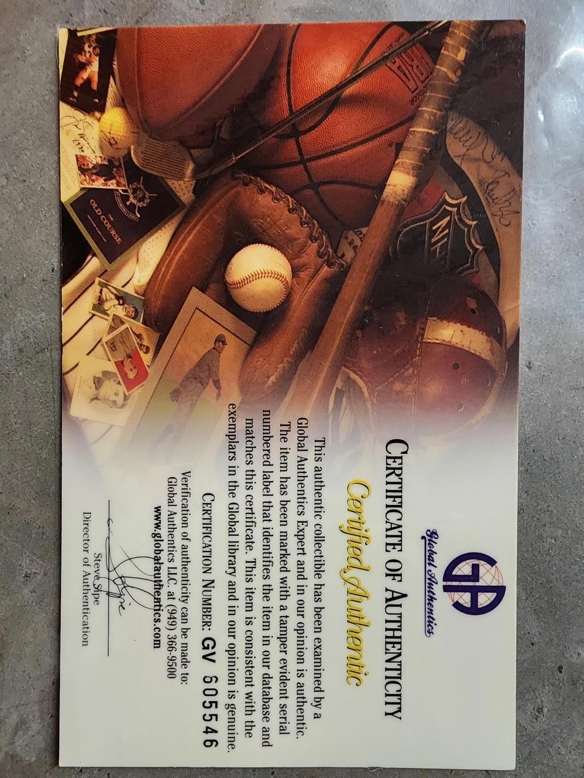 Unknown London Andy Pettitte autographed/signed #6. NY Yankees. COA Size ONE SIZE - 2 Thumbnail
