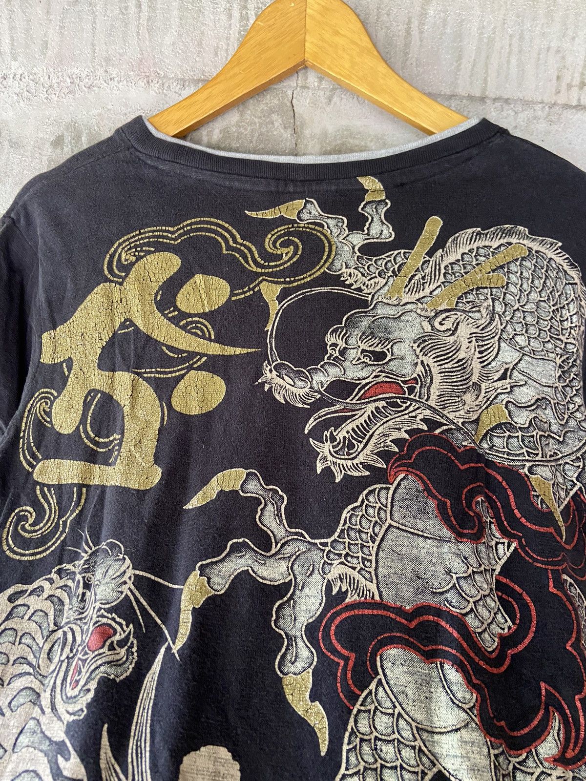 Japanese Brand SPACE OPERA DRAGON DOUBLE LAYER DISTRESSED LONG SLEEVE Size US M / EU 48-50 / 2 - 18 Thumbnail