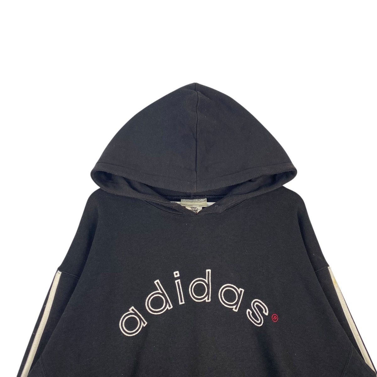 Vintage Vintage Adidas Hoodie Embroidered Sweater Black Size M Size US M / EU 48-50 / 2 - 4 Thumbnail