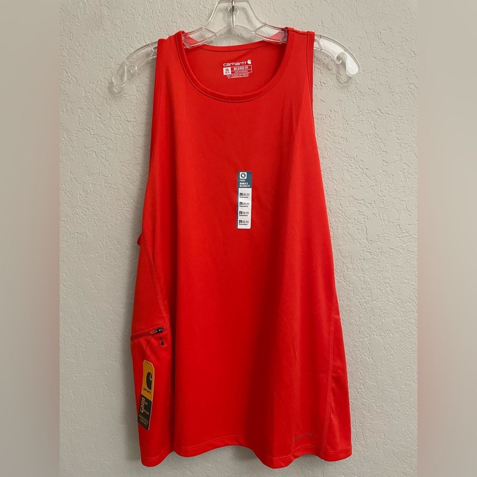 Carhartt Carhartt Women's Force Relaxed Fit Tank 106828 Red Women 2XL Size XXL / US 16-18 / IT 52-54 - 1 Thumbnail