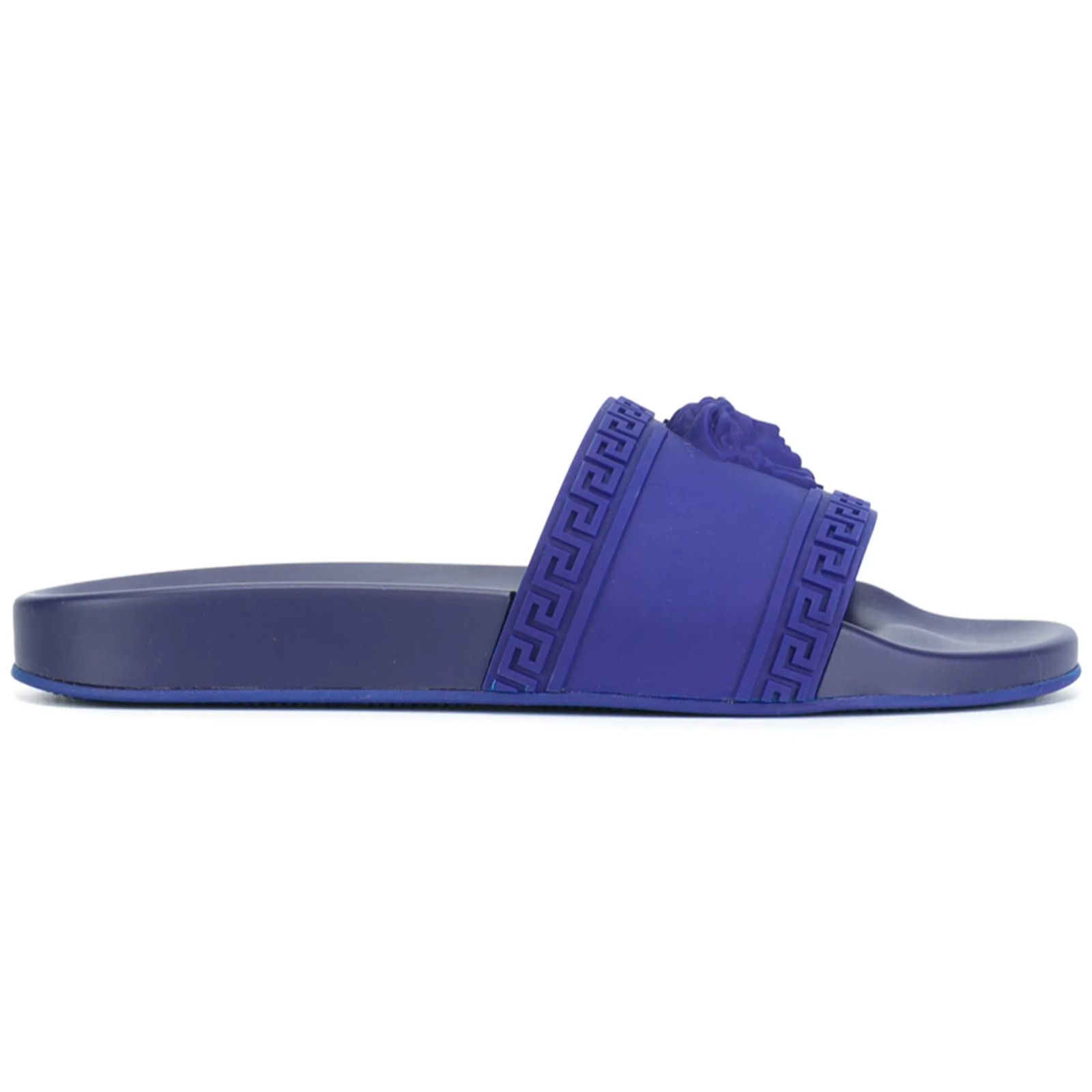 Versace Versace Medusa Palazzo Blue Rubber Slide Sandal 44 11 Size US 11 / EU 44 - 1 Thumbnail