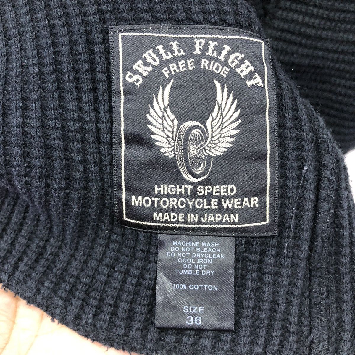 Japanese Brand Skull Flight Free Ride Crew Turtle Neck Knittwear Size US S / EU 44-46 / 1 - 10 Thumbnail