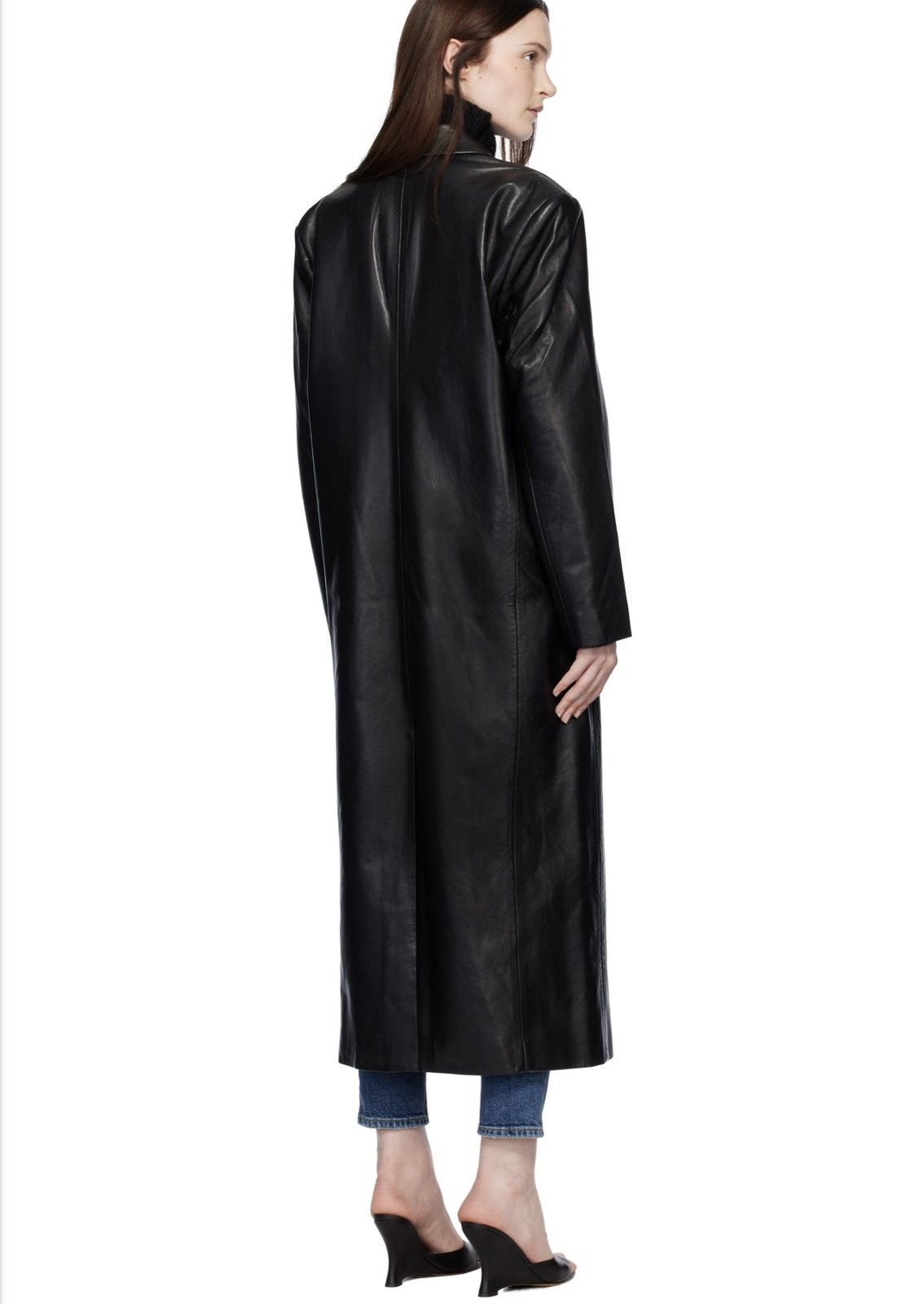Anine Bing Anine Bing New Long Leather coat, black, size L Size L / US 10 / IT 46 - 5 Thumbnail