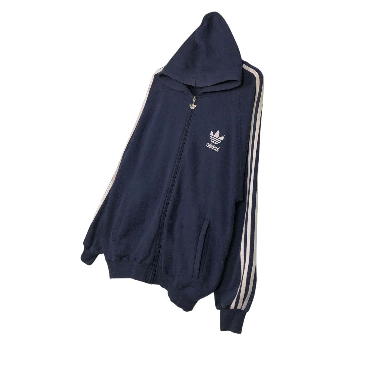 Adidas 🔥VINTAGE ZIPPER HOODIE JACKET ADIDAS BIG LOGO BACK HIT Size US L / EU 52-54 / 3 - 4 Thumbnail