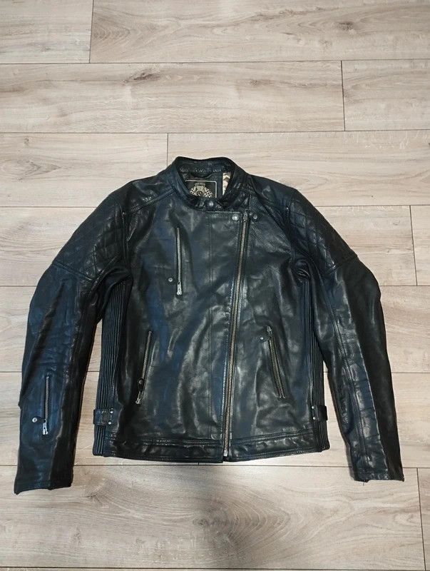 Roland Sands Clash leather biker jacket size M like S