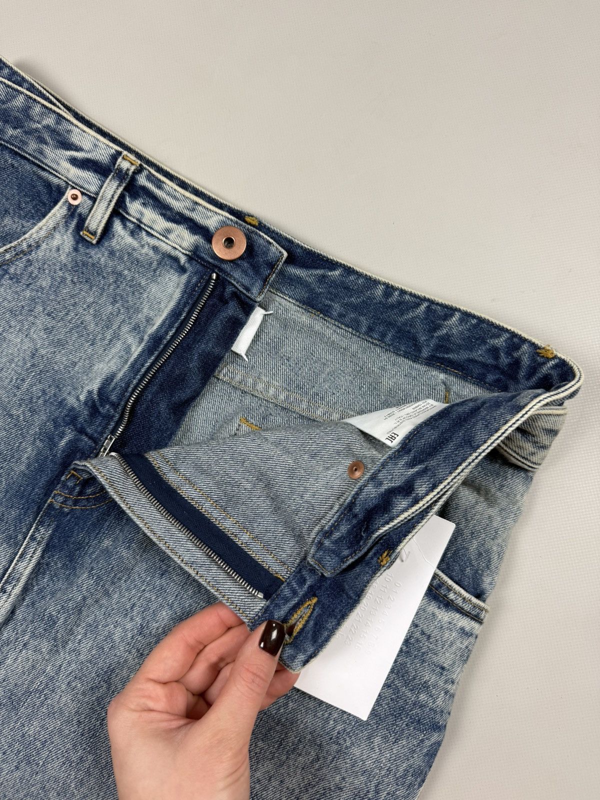 Maison Margiela BNWT! Maison Margiela Ladies Denim Pencil Wrap Midi Skirt Size 28" / US 6 / IT 42 - 12 Thumbnail