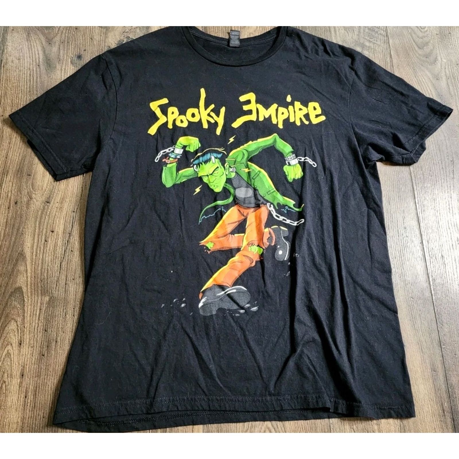 Gildan Mens L Spooky Empire Hardcore Convention Exclusive 2025 T Shirt Double Sided Black Gildan Softstyle Crew Neck Short Sleeve Halloween Horror 2020s Mens Size US L / EU 52-54 / 3 - 7 Thumbnail